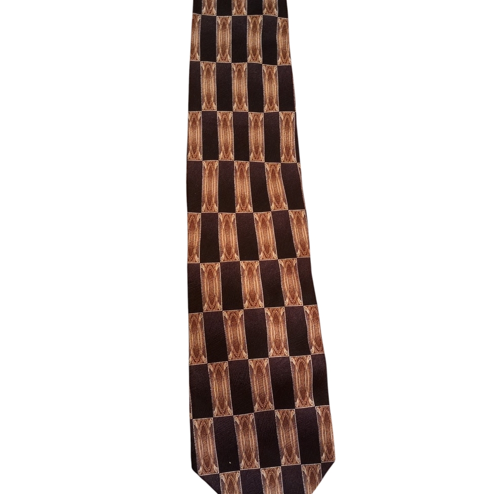 Repp Ltd Men's XLONG Silk Tie - brown tones